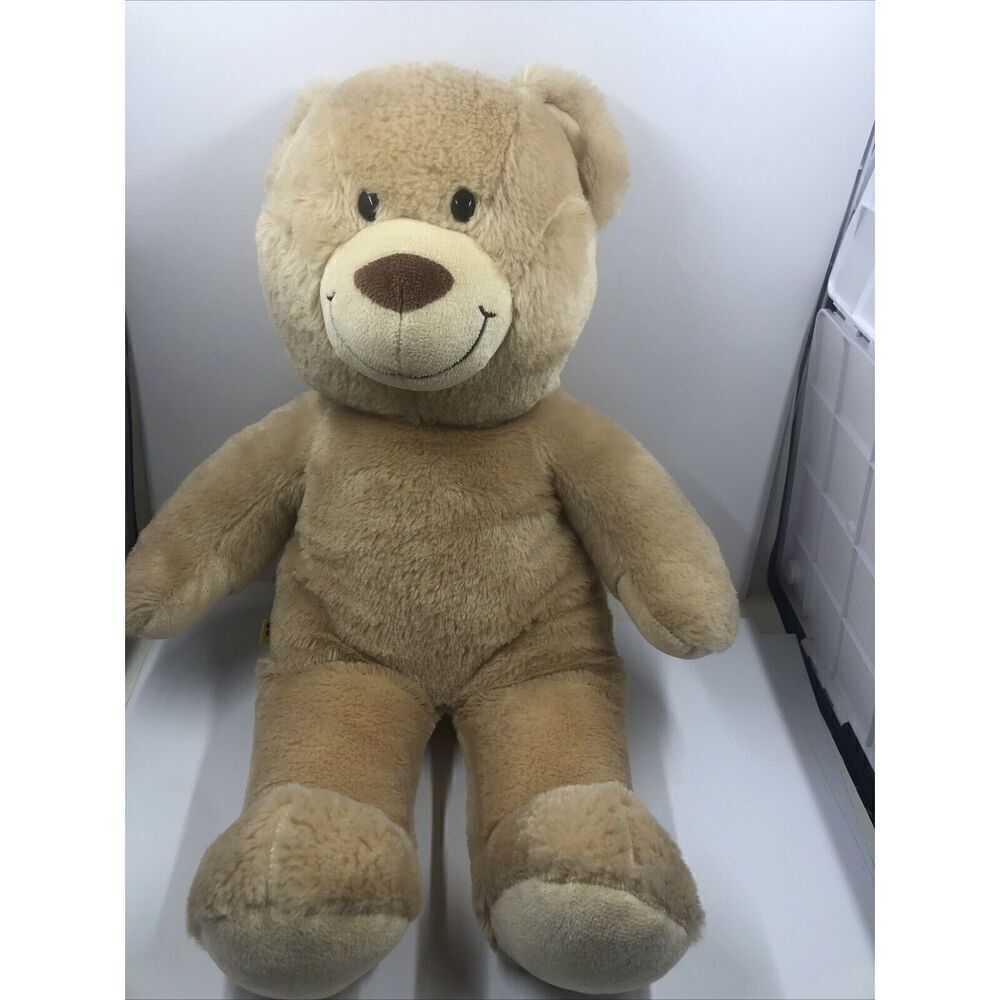 Build a Bear Plush Smiling Teddy Bear Tan Plain Stuffed Animal Toy BAB